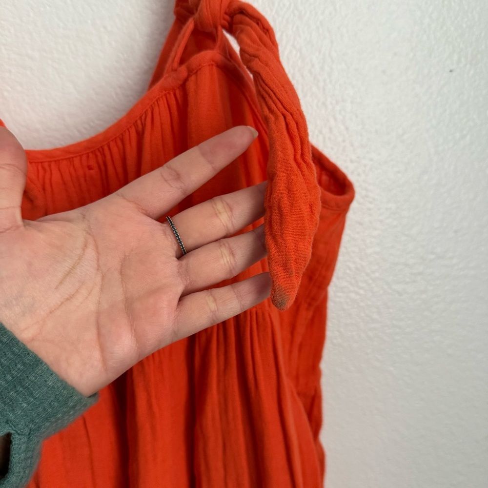 Xirena Pyper Red Orange Tiered Mini Dress - Picture 7 of 8